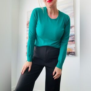 BANANA REPUBLIC Crewneck Small Emerald Green Sweater EUC